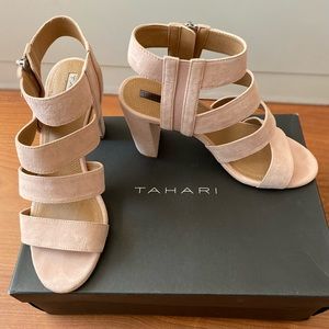 Beautiful barely worn Tahari suede sandals